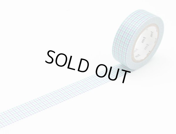 画像2: 生産終了／mt-マスキング／方眼（ミント×マリン） (2)