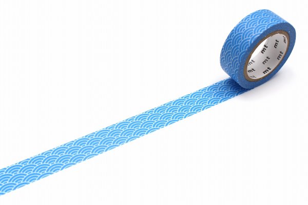 画像2: mt 1Pー青海波文・露草（476） (2)