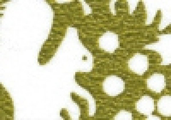 画像2: 岡 理恵子＊北の模様帖／リスの森（よもぎ） (2)